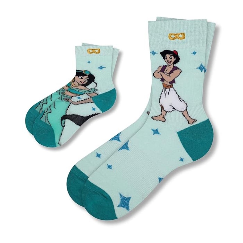 Pair of Thieves x Disney Aladdin Dad + Kids Twinsie 2 Pack Crew Socks,
